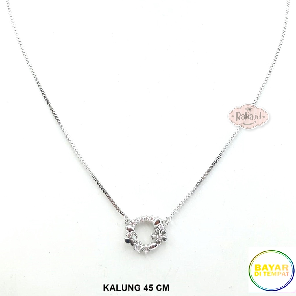 Kalung Wanita / Kalung Dewasa Rantai Italy Motif Ring Kupu Bunga 1115