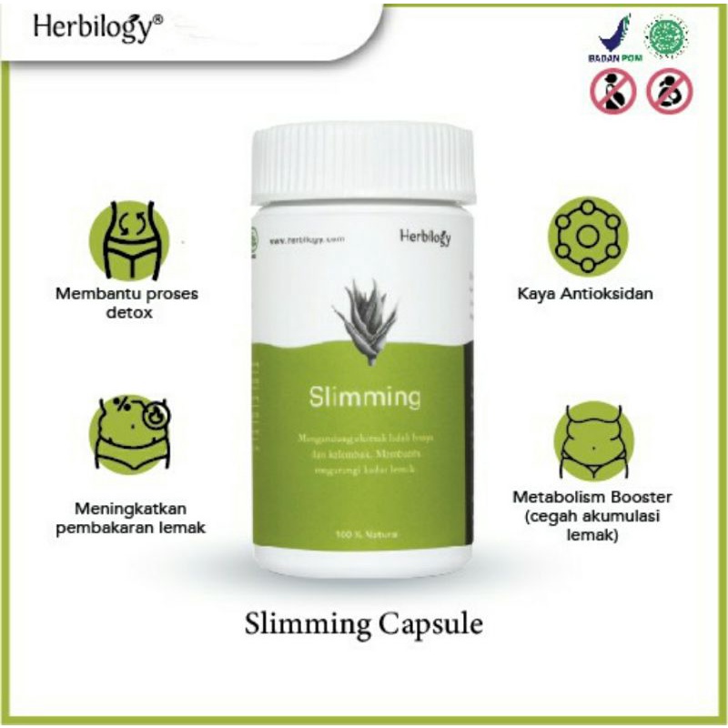 HERBILOGY Slimming Capsules 60s Penurun Berat Badan Alami Herbal