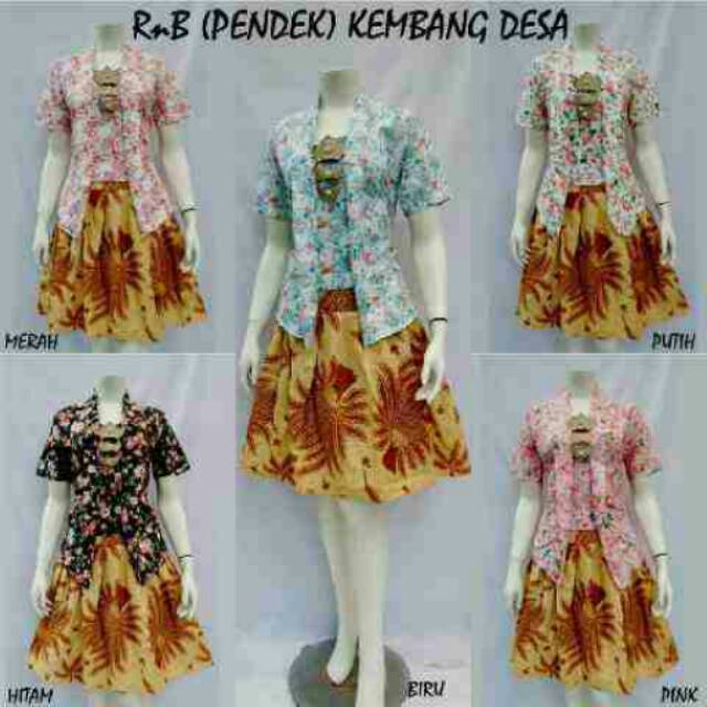 RNB PENDEK KEBAYA KEMBANG DESA ORIBYLALA KUTUBARU FLORAL FLOWER SOGAN