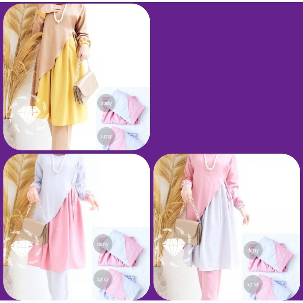 SET SETELAN CELANA TUNIK FELICIA EXCLUSIVE KIMONO