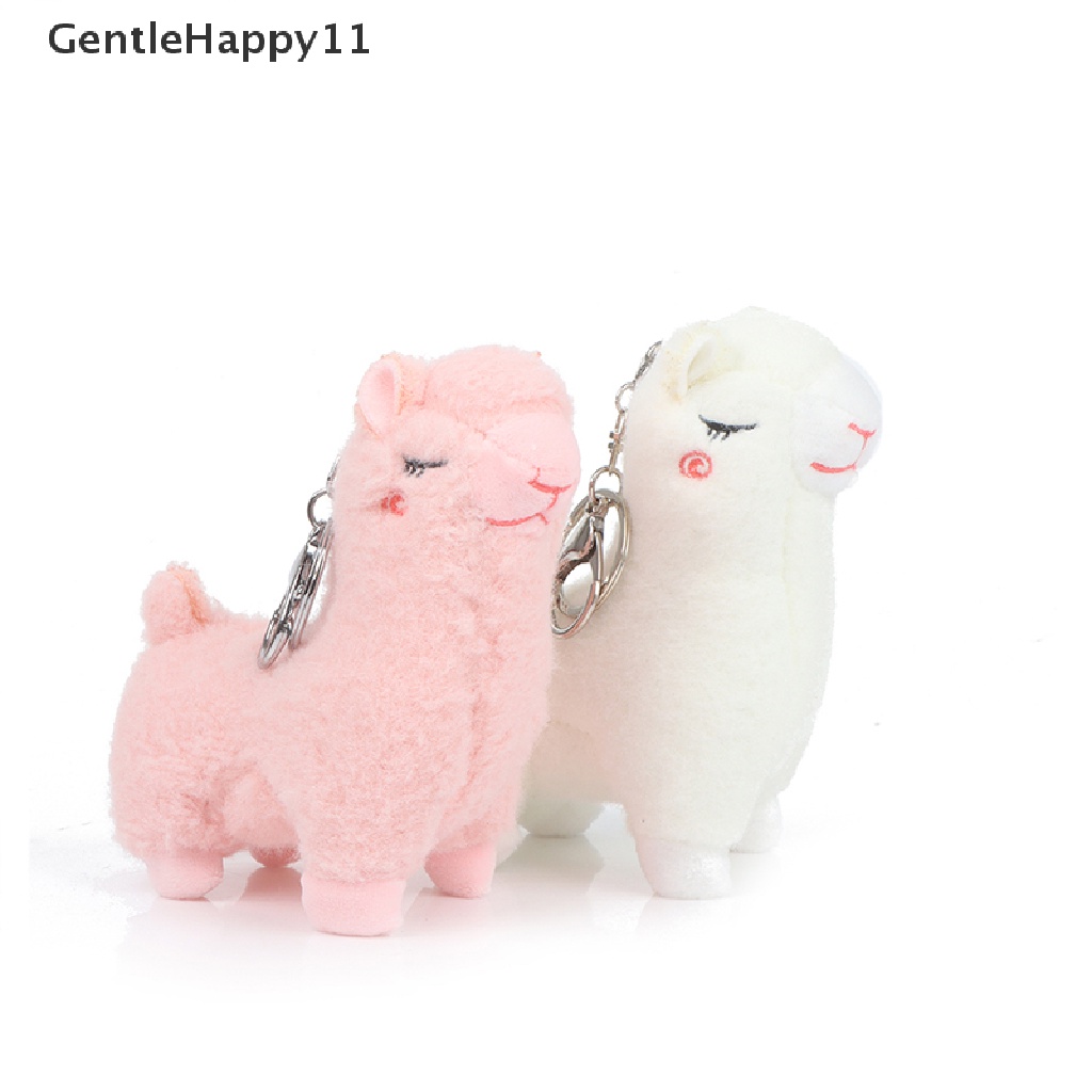 Gentlehappy Lucu Mini Alpaka Lembut Mewah Boneka Mainan Gantungan Kunci Kartun Tas Liontin Hadiah