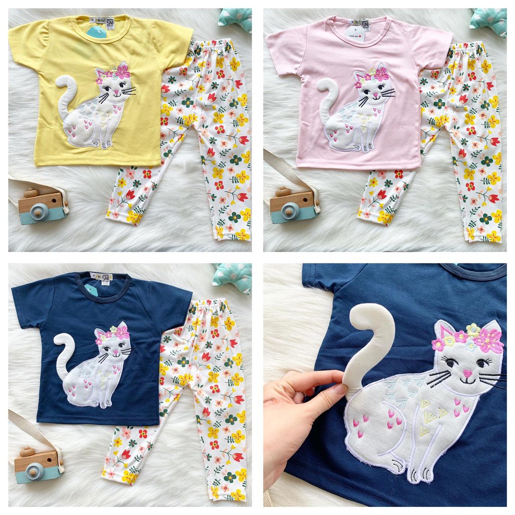 GROSIR bunny headphone tee set