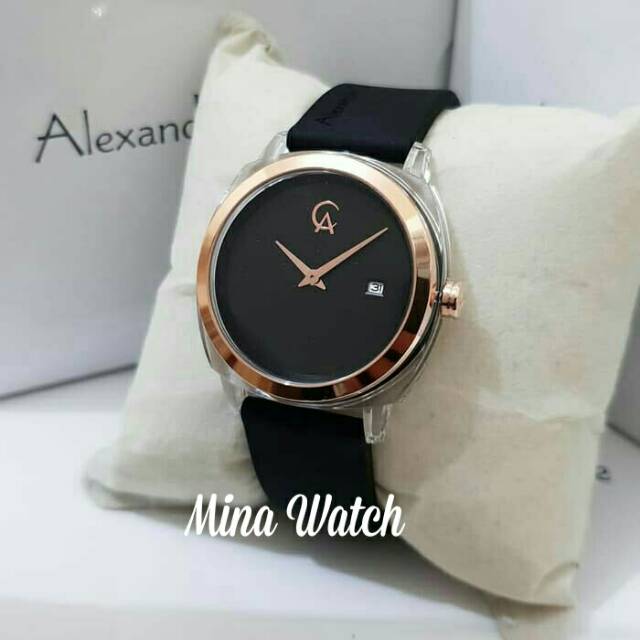 Jam tangan wanita Alexander Christie Original ac2763 rosegold black