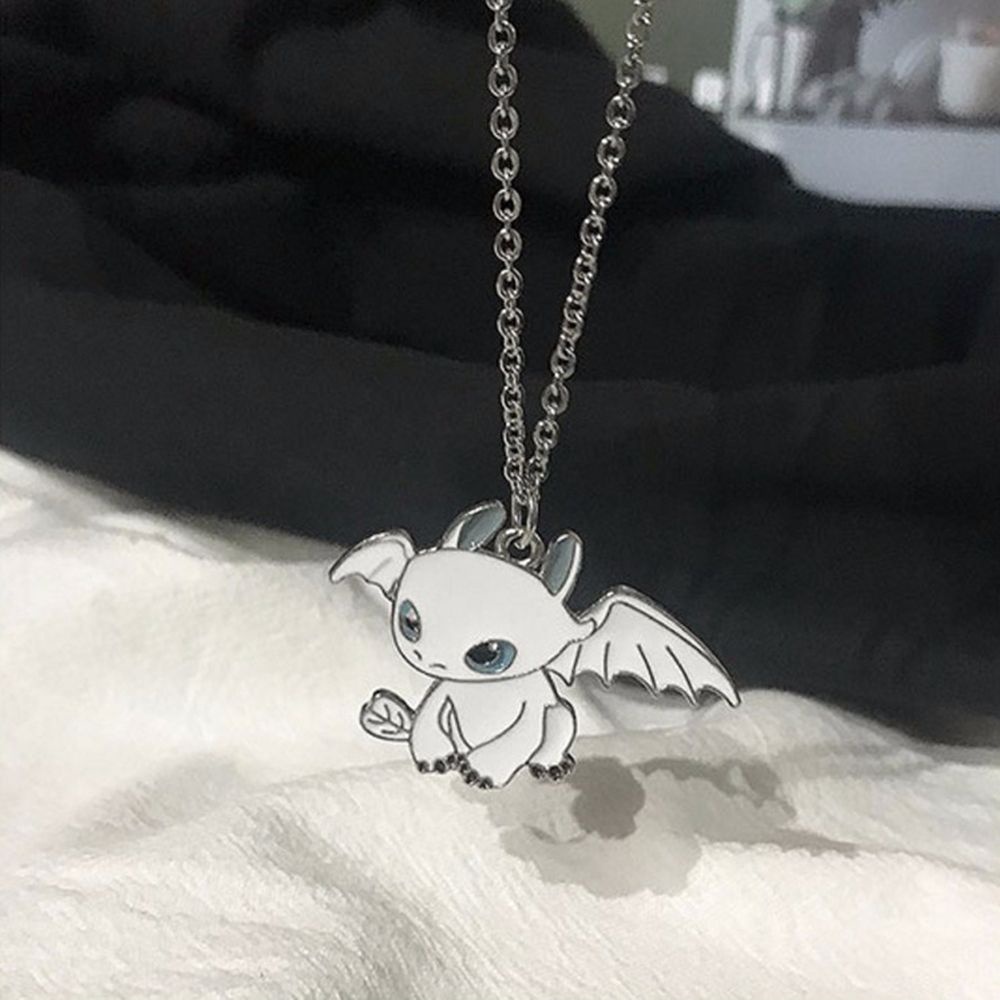 Kalung Liontin Kartun Anime How To Train Your Dragon Toothless Dragon Model Gantung Warna-Warni Untuk Pasangan