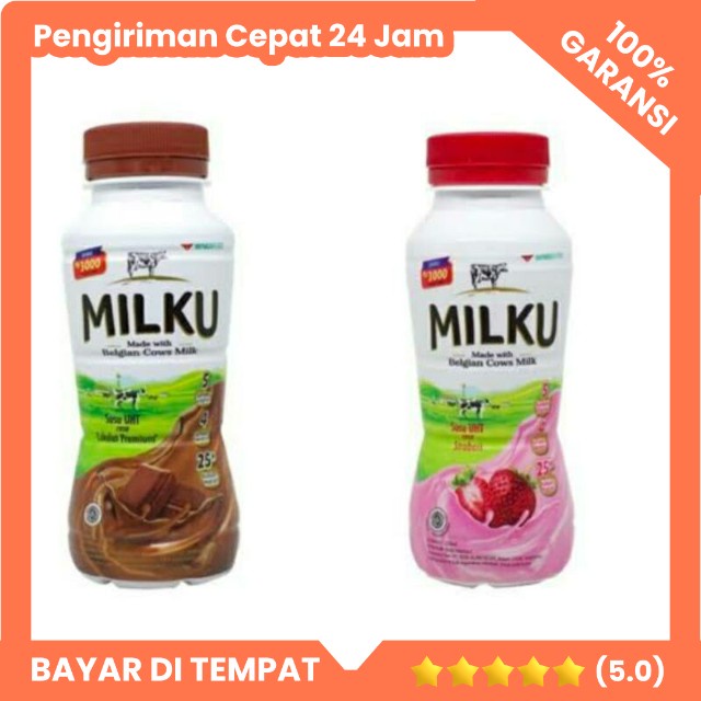 

Milku Susu UHT 200ml Susu Botol Milku Coklat Strawberry Snack Hampers Rembang