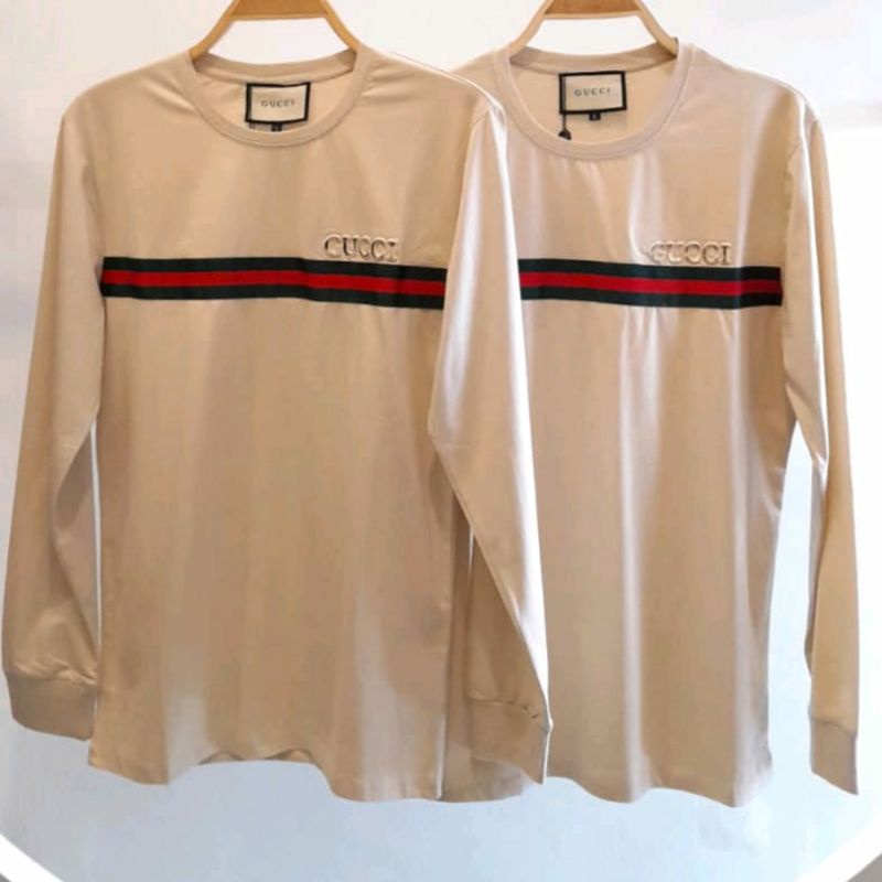 Kaos lengan panjang pria premium Gucci