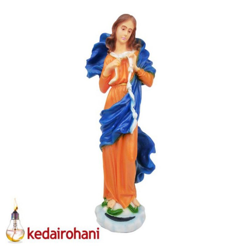 Patung Bunda Maria Pengurai Simpul Masalah 30 cm Arca Rohani Devosi Doa dalam Kesulitan Hadiah Kado