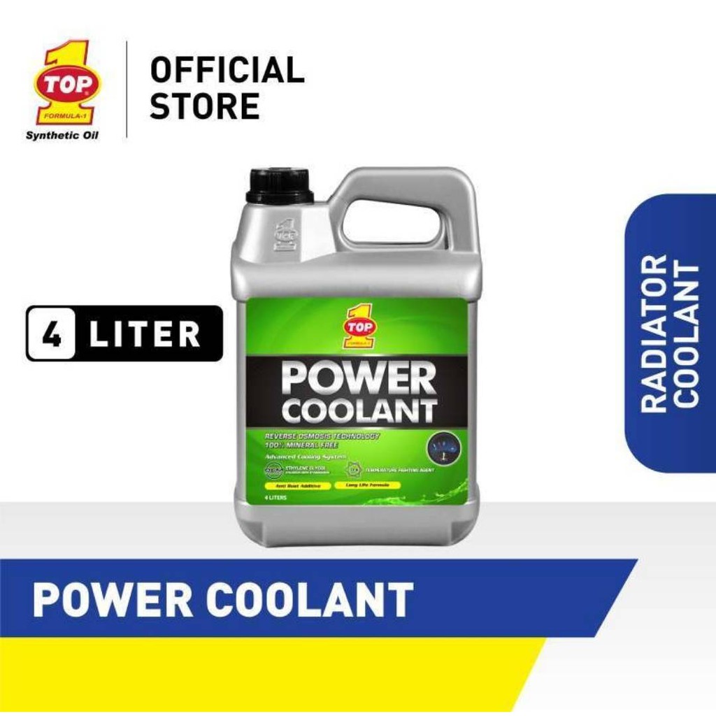 TOP 1 ONE POWER COOLANT 1 Galon 4 Liter Air Radiator Mobil HIJAU ORIGINAL TUANG