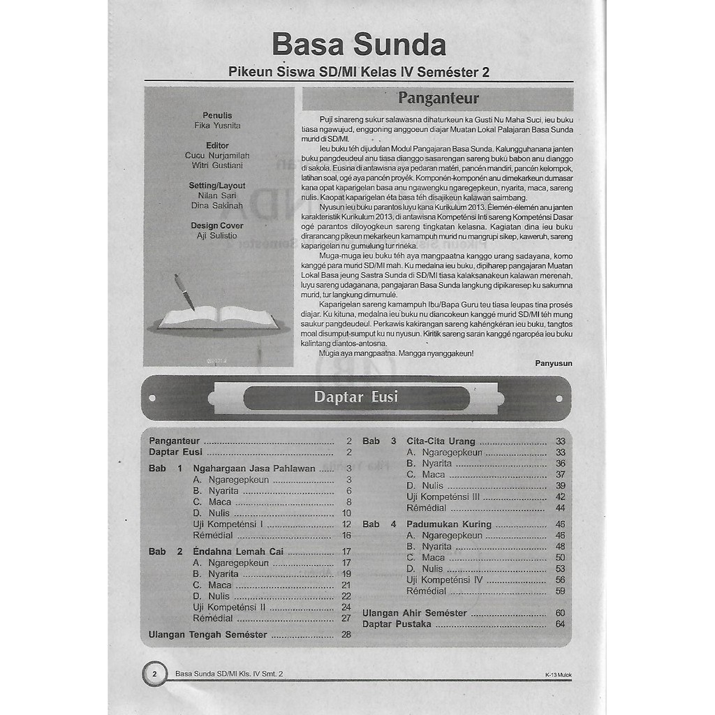 Buku Lks Bahasa Sunda Kelas 4 Sd Mi Semester 2 Kurikulum 2013 Shopee Indonesia