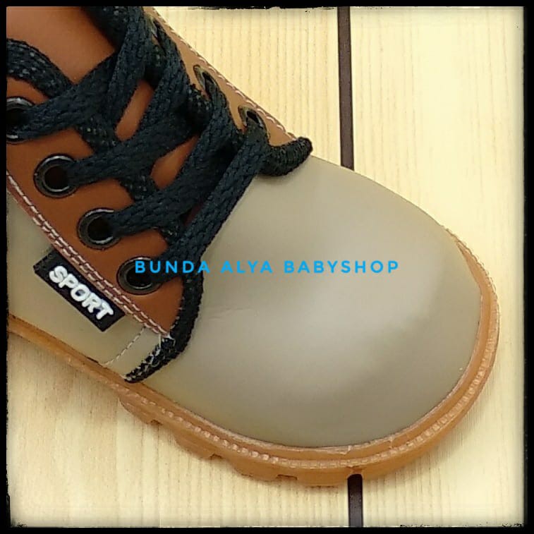 SALE Sepatu Anak Laki Laki Boots Umur 1 Tahunan COKLAT KREM - Sepatu Boots Anak Cowok Size 22 - 23