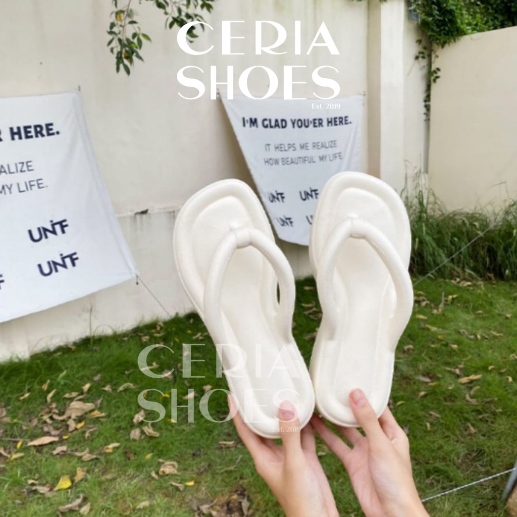 EVA Sandal Jepit Platform Wanita Import Bangkok Bahan Spons Eva Ringan Empuk Bahan Elastis Lentur Tinggi 5 Cm Rubber Super Soft Anti Slip BALANCE 821