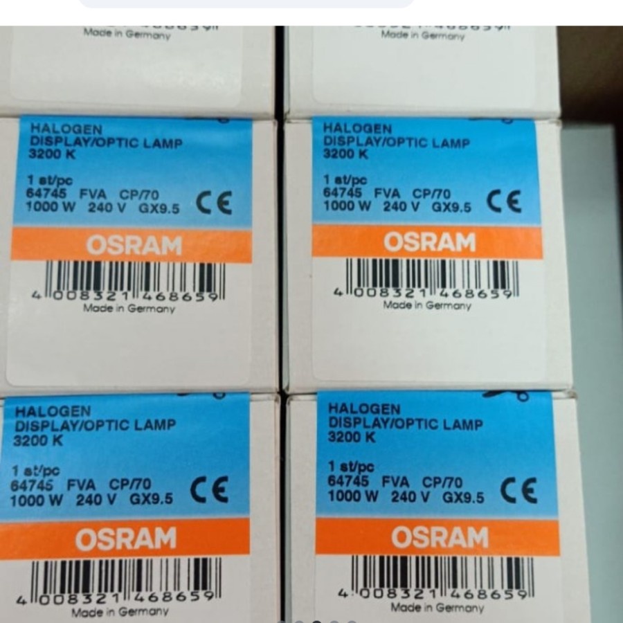 CP70 1000w 230v / 240v Osram 64745 GX 9,5 Hologen Display Optic  CP70 cp70 cp 70 CP 70