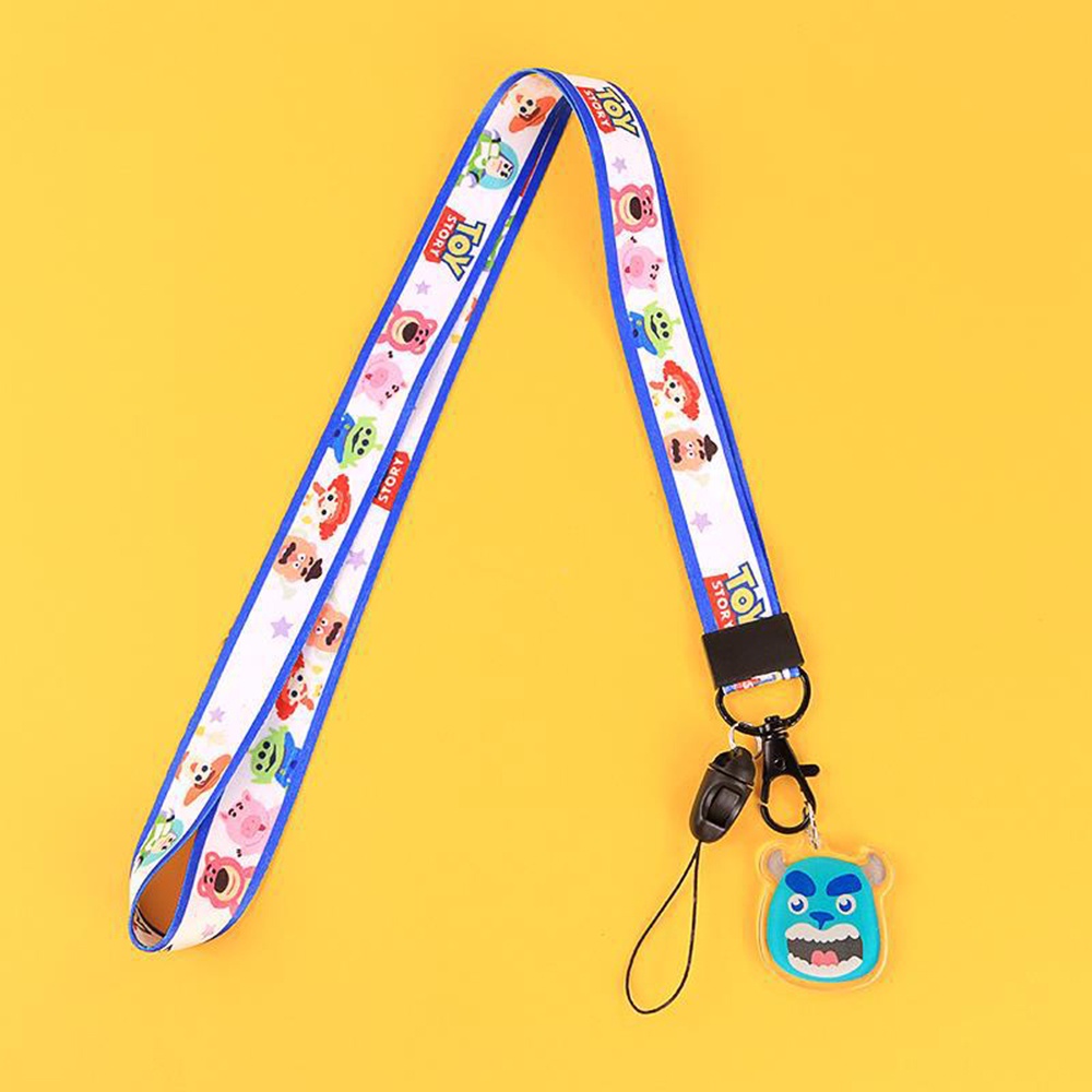 Tali Lanyard Holder Handphone / Kartu ID anti Hilang Motif Kartun Beruang / Kucing Lucu