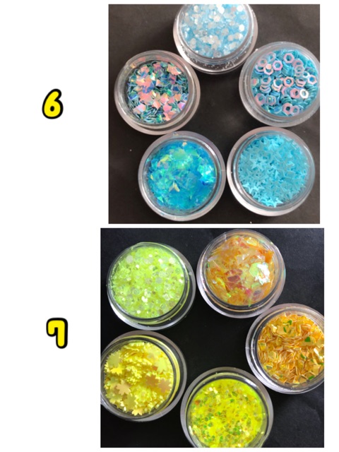 PAKET HEMAT Aneka glitter jual glitter ready stock sprinkle slime nail art