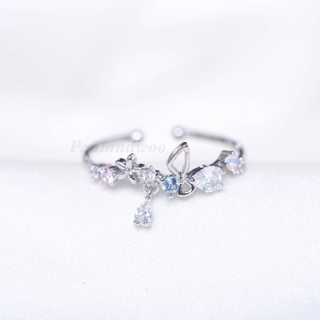 Panlandwoo - Cincin Wanita Korea Rhodium Julie-1