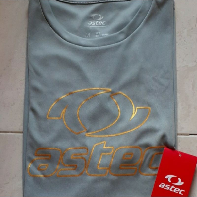 Astec riar basic Tshirt atasan pria kaos olah raga badminton dry fit Original