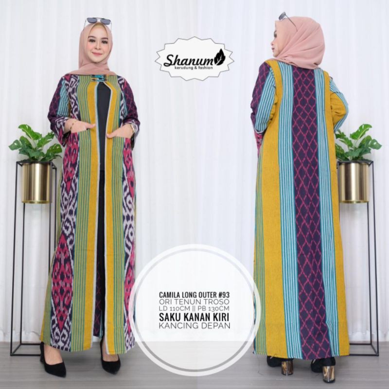 Camalia Long Outer Tenun by Shanum Solo