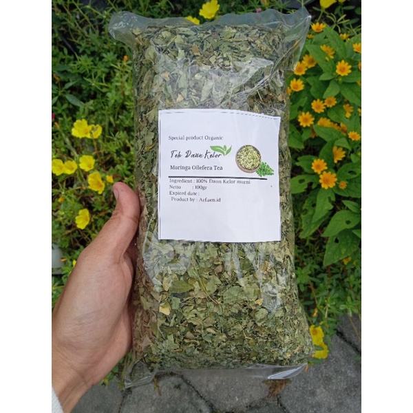

PROMO Daun Kelor Kering 100gr 100% Asli Teh Daun Kelor Organik / Moringa Olievera