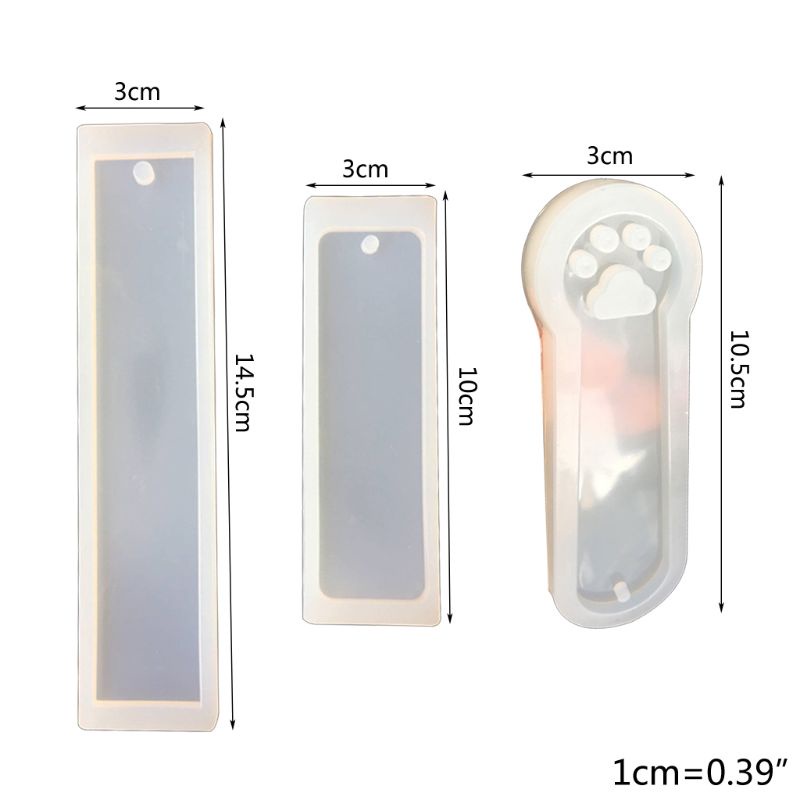 SIY  DIY Crystal Epoxy Resin Mold Rectangle Cat Claw Bookmark Silicone Mould Crafts