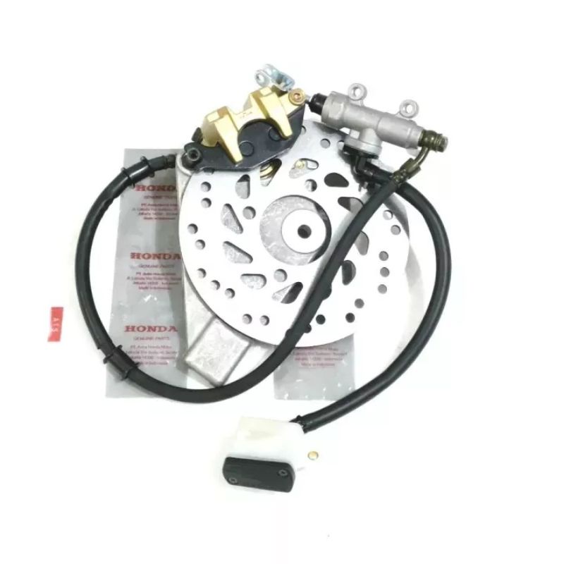 4item KTM belakang free baut selang 2pc Kaliper assy+piringan+selang+master rem set Honda Supra X 125, Supra x125 fi, Supra x125 helm in, Blade new