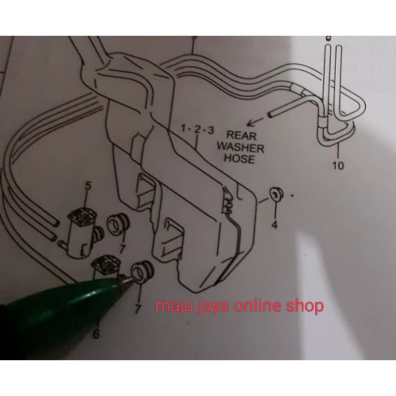 KARET MOTOR WASHER  ERTIGA . WAGON R . NEW CARRY . CARRY 1.0 ASLI