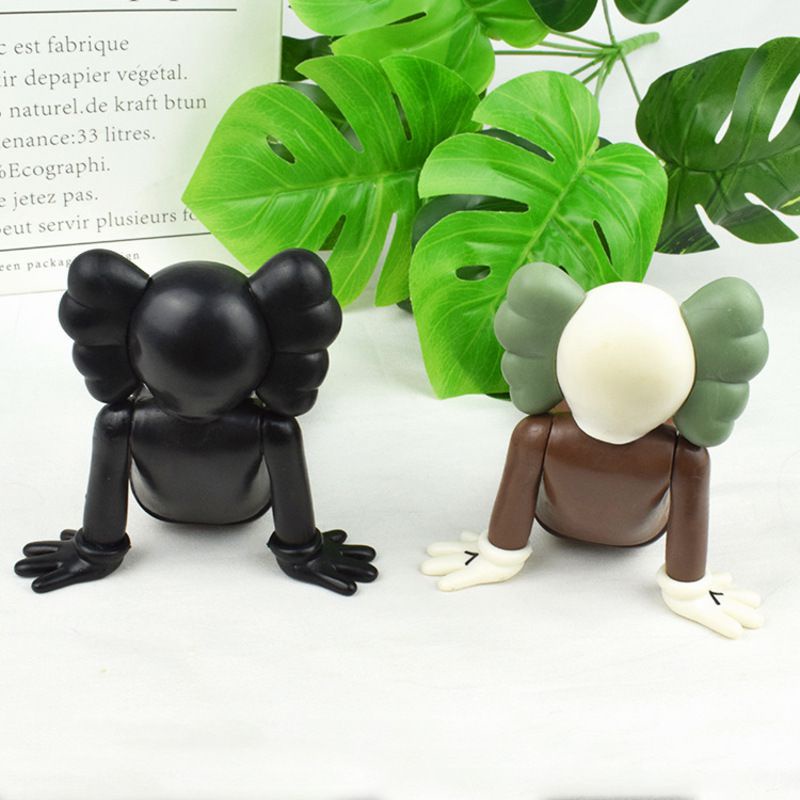 Black White Gray Sitting Pen Holder KAWS Companion 9cm Action Figures Toy Ornaments