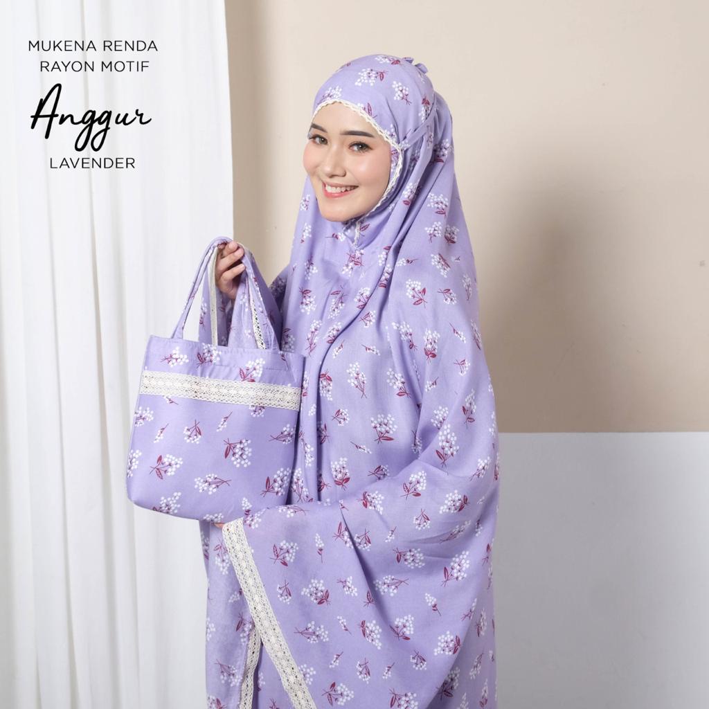 MUKENA BALI TASIK - MUKENA RENDA RAYON DEWASA MOTIF ANGGUR