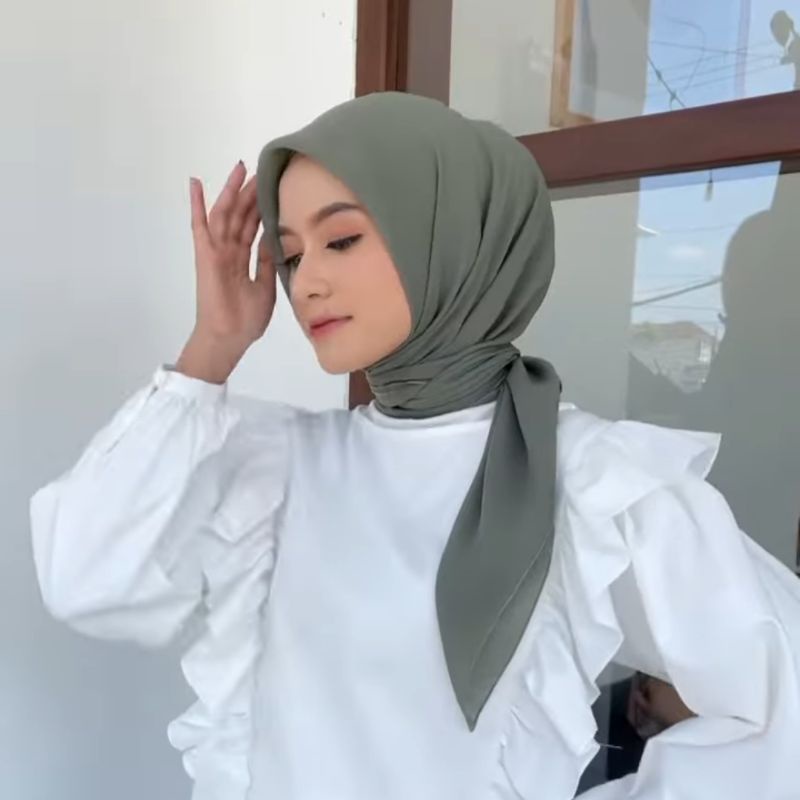 Jual SAGE GREEN Hijab Pollycoton 100k Get 5pcs ( Sage green ) Indonesia