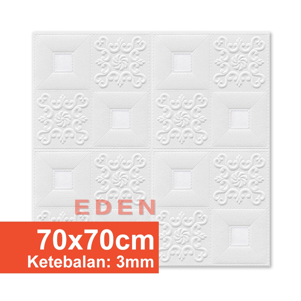 Emboss Wallpaper Dinding 3D Ceiling Ruang Tamu Kamar Tidur Dekor Foam Walpaper Sticker-EDEN-E01(3mm)
