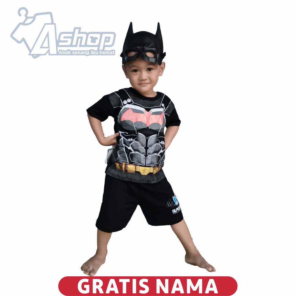 Baju Anak Kostum Superhiro Pendek