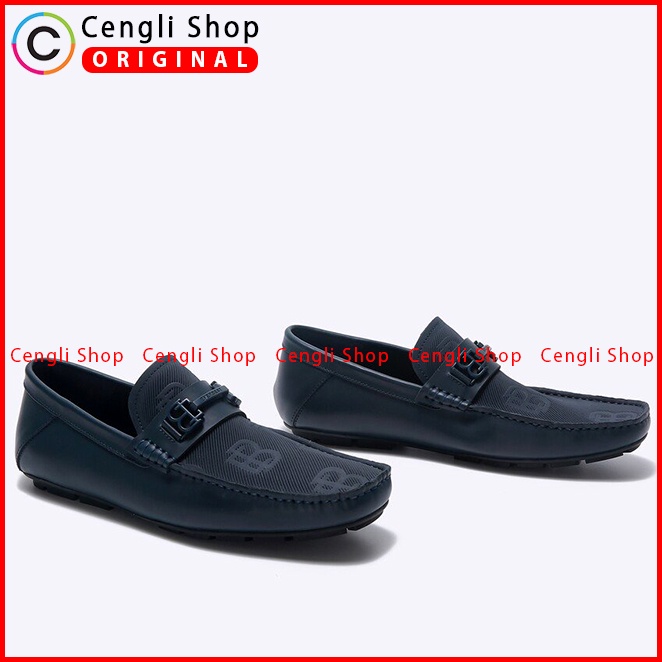 EM87 SEPATU KULIT EVERBEST PRIA CASUAL SEMI FORMAL BRANDED ORIGINAL ASLI BIRU NAVY