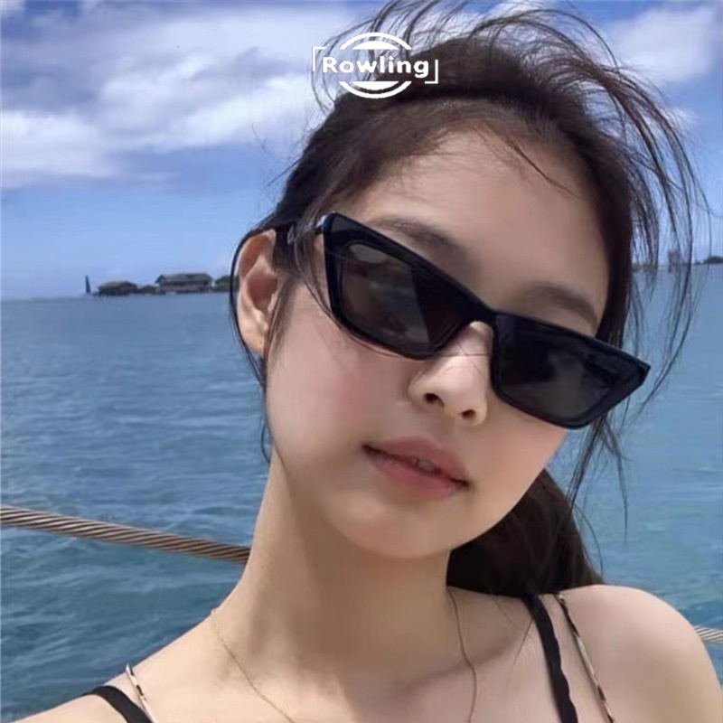 (Rowling)Kacamata Hitam  Perlindungan Anti Radiasi UV Wanita Sunglasses Terbaru Kotak Jennie Import Kacamata Fashion