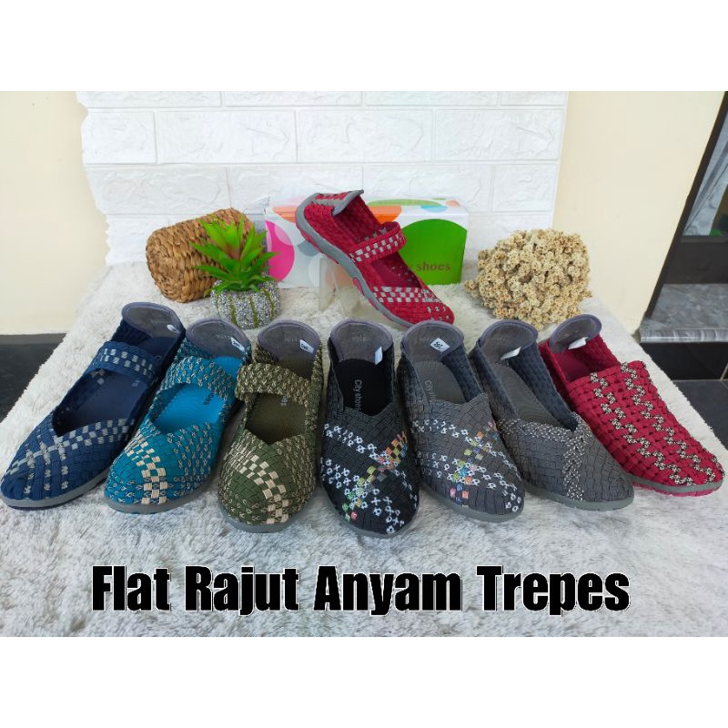 Flat City shoes anyam/sepatu lentur/sepatu premium