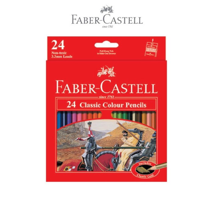 

FABER CASTELL 24 CLASSIC COLOUR PENCILS / PENSIL WARNA FABER CASTELL 24 WARNA