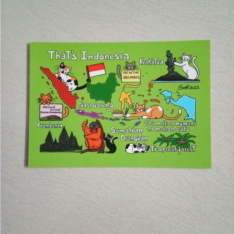 

Titina cat Indonesia Postcard series Kartu pos kucing kartupos