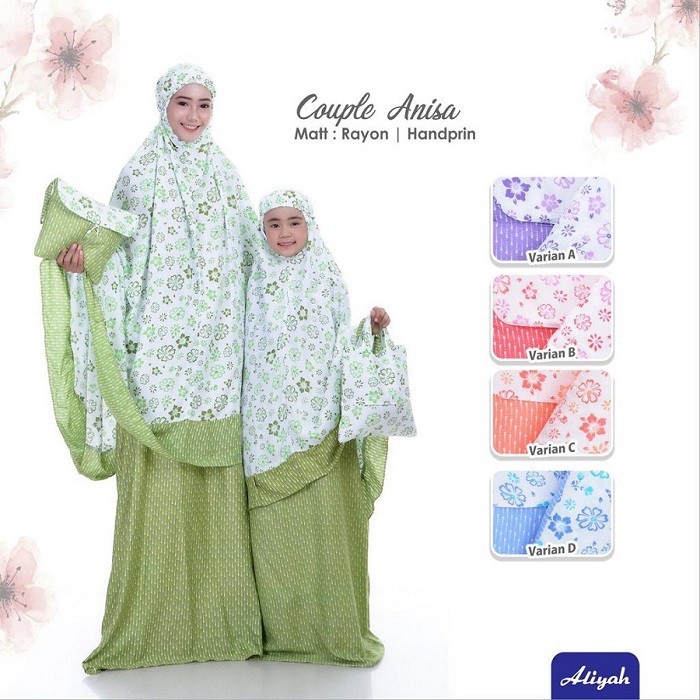 Mukena Couple Anisa Rayon Mukena Dewasa &amp; Anak Mukena Couple Terbaru