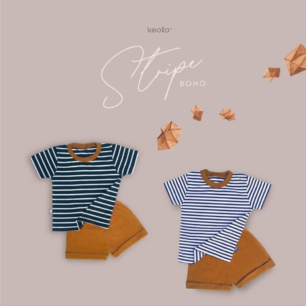 T24 - KEOLA Setelan Oblong Stripes  Boho / Setelan Anak Kasual Premium