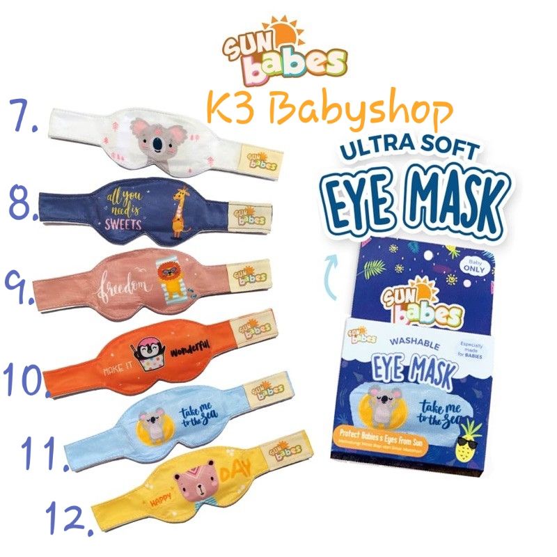 Sunbabes Ultra Soft kacamata jemur bayi sun babes penutup mata bayi