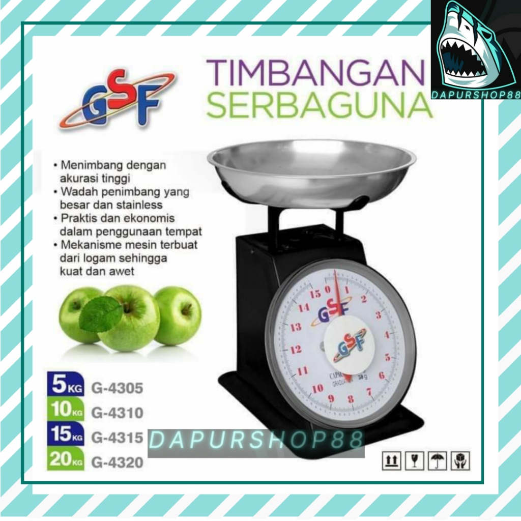 TIMBANGAN BUAH DAGANG LAUNDRY DAGING ANALOG MANUAL 10KG 15KG 20KG TIMBANGAN GSF / TIMBANGAN SERBAGUN