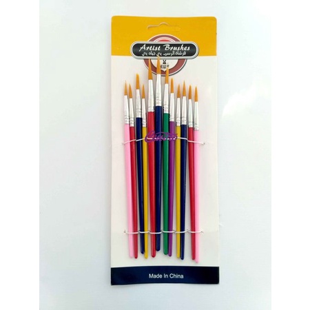 

Stok Terakhir Artist Brush - Kuas Set 12 - Yi Jia Yi Kuas Lukis Cat Air Akrilik Oil Diskon
