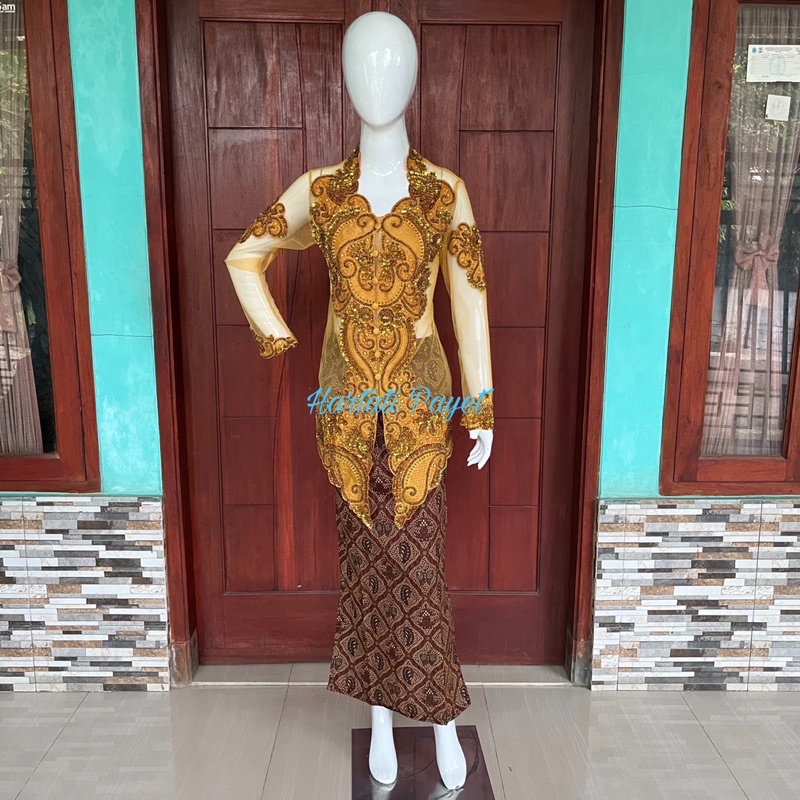 Kebaya Tangan Panjang Full Payet + Rok Batik / Kebaya Akad