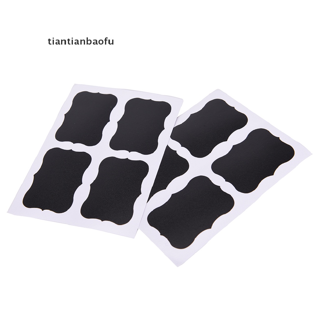 (tiantianbaofu) Kalung Rantai Dengan Liontin Bunga Untuk Wanita36pcs Stiker Label Desain Blackboard Untuk Dapur