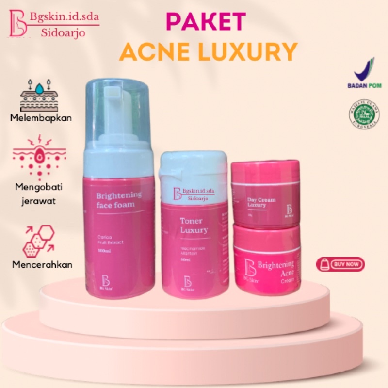 Jual BGSKIN PAKET ACNE LUXURY / BG BEAUTY GLOW | Shopee Indonesia