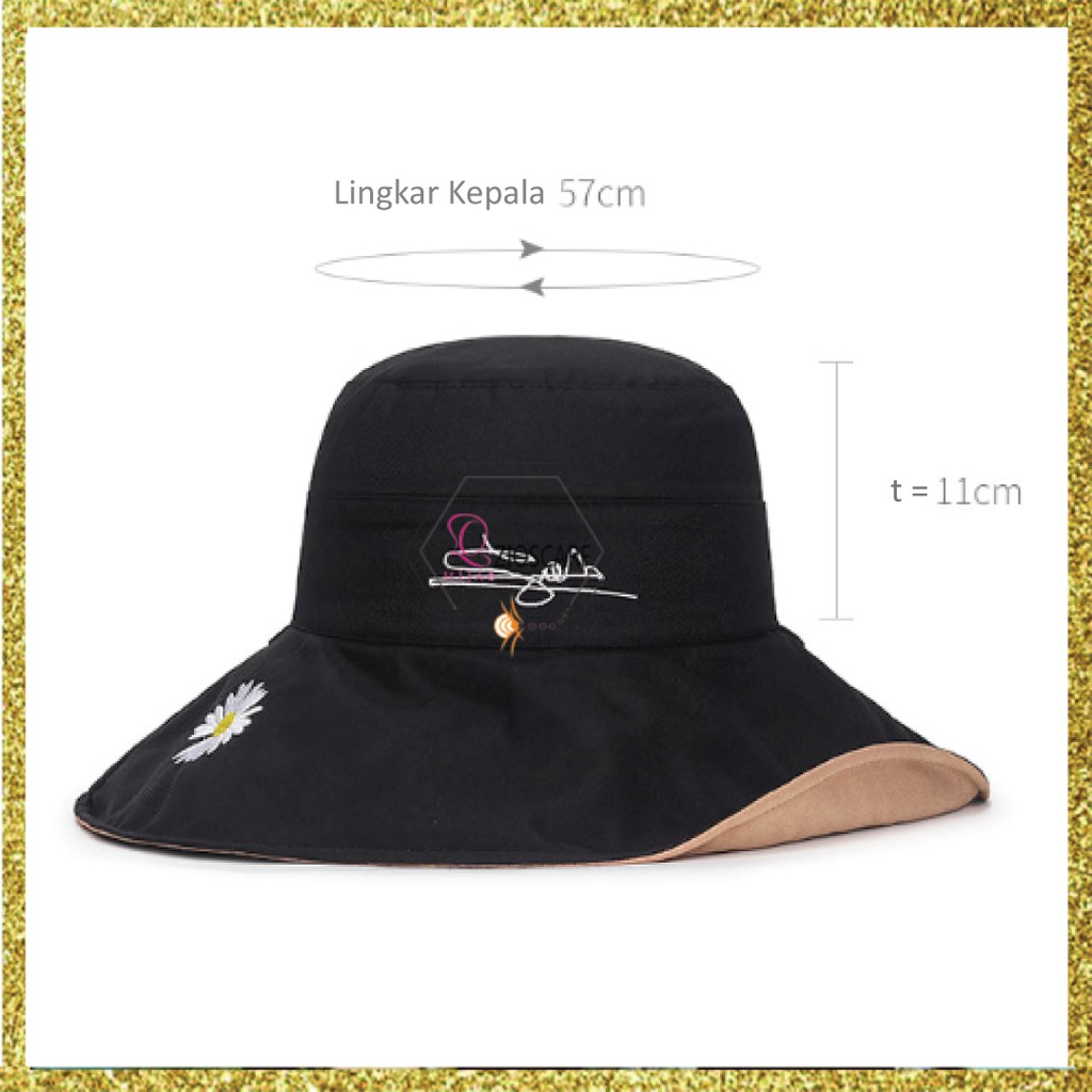 TOPI PANTAI OUTDOOR VISOR PELINDUNG SUMMER BUCKET ANTI UV MATAHARI LIPAT LEBAR IMPORT WANITA PRIA ZO