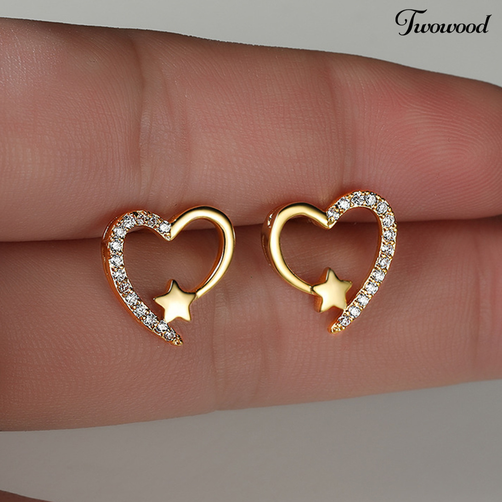 Anting Stud Shiny Anti Karat Untuk Pertunangan