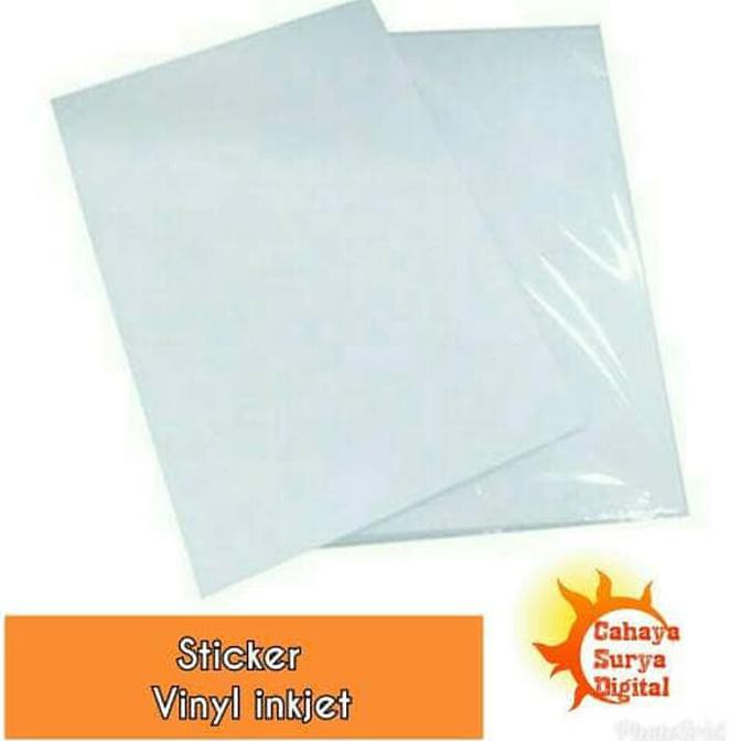 

[[BISA COD]] Sticker Vinyl Inkjet TRANSPARANT - A4 Paket Hemat TERBAIK Kode 277