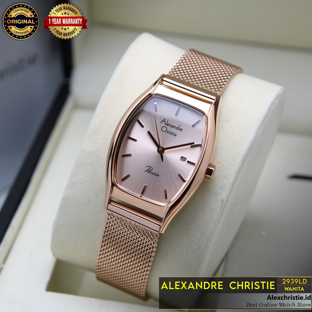 New 2021 Jam Alexander Christie Wanita 2939LD Full Rosegold Original - Cantik Modis Anggun Elegan