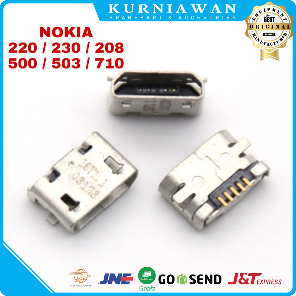 Konektor Charger Nokia N220 230 208 500 530 710 Plug In Con Tc