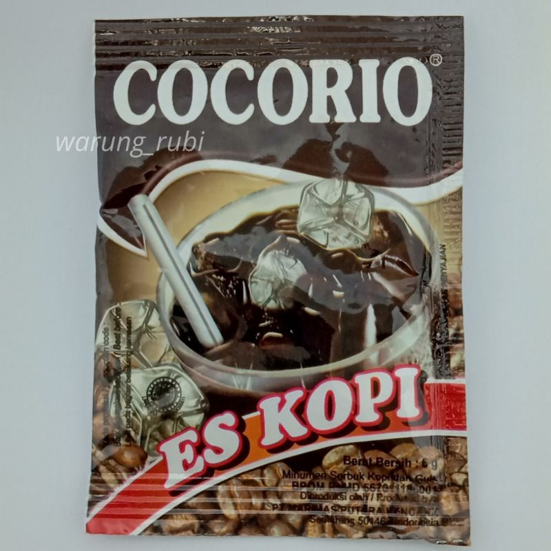 Cocorio Es Kopi Minuman Serbuk Instan 6 gram. Perasa Pemanis minuman Bubuk rasa Kopi Coffee satuan e
