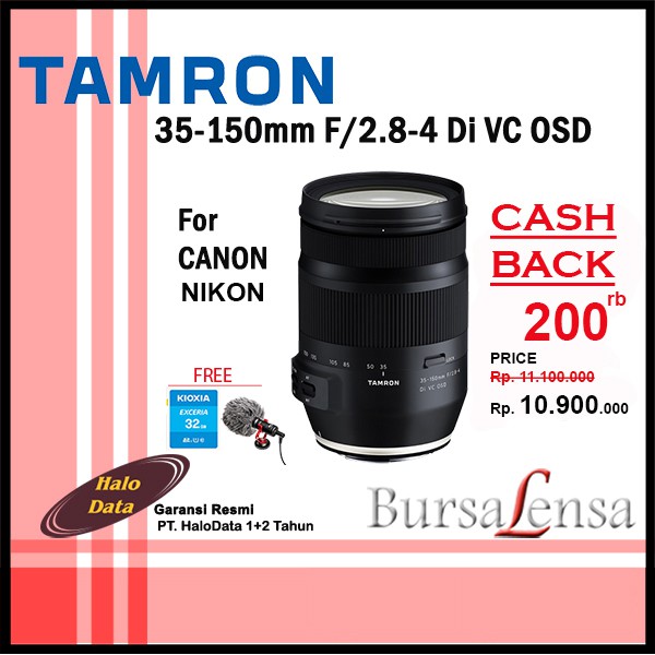 Tamron 35 150mm F 2 8 4 Di Vc Osd Full Frame Shopee Indonesia